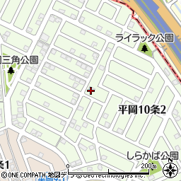 北海道札幌市清田区平岡１０条周辺の地図