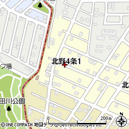 北海道札幌市清田区北野４条1丁目周辺の地図