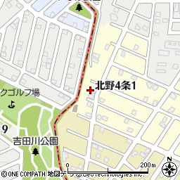 北海道札幌市清田区北野４条1丁目2周辺の地図