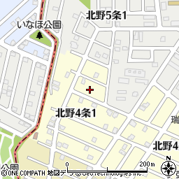 北海道札幌市清田区北野４条1丁目7周辺の地図