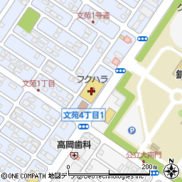 フクハラ公立大前店周辺の地図