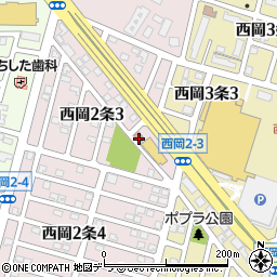 札幌西岡二条郵便局周辺の地図