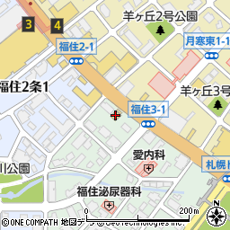 ガスト札幌福住店周辺の地図