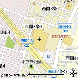 イオン札幌西岡ショッピングセンター屋上駐車場周辺の地図