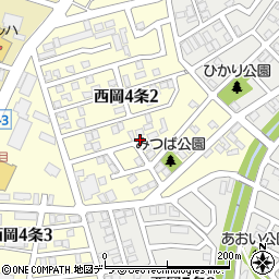 北海道札幌市豊平区西岡４条2丁目周辺の地図