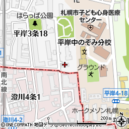 北海道電力　澄川開閉所周辺の地図