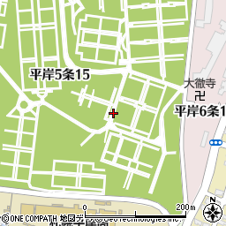 北海道札幌市豊平区平岸５条周辺の地図