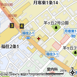 札幌日産自動車月寒店周辺の地図