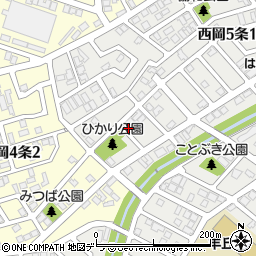 北海道札幌市豊平区西岡５条2丁目周辺の地図