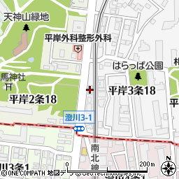 札幌市交通局高速電車　澄川受電所周辺の地図