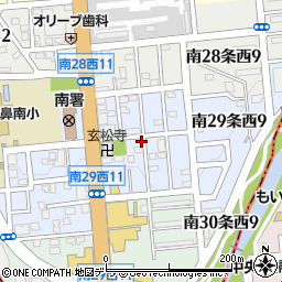 北海道札幌市中央区南２９条西10丁目周辺の地図