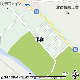 北海道夕張市平和周辺の地図