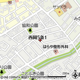 北海道札幌市豊平区西岡５条1丁目周辺の地図