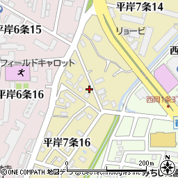 北海道札幌市豊平区平岸７条周辺の地図