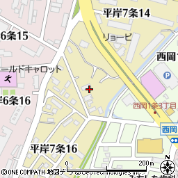 北海道札幌市豊平区平岸７条15丁目周辺の地図