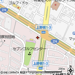 カレーハウスＣ０Ｃ０壱番屋上野幌店周辺の地図