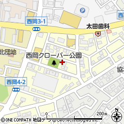 北海道札幌市豊平区西岡４条1丁目周辺の地図