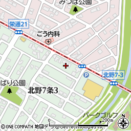 北海道札幌市清田区北野７条3丁目6周辺の地図