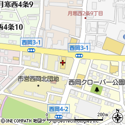 ファミリーマート札幌西岡３条店周辺の地図