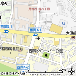北海道札幌市豊平区西岡４条1丁目1-1周辺の地図