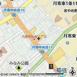 日産プリンス札幌月寒支店周辺の地図