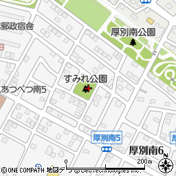 上野幌すみれ公園周辺の地図