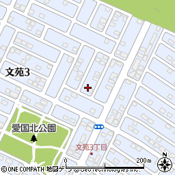 北海道釧路市文苑3丁目周辺の地図