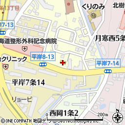 ローソン札幌平岸８条十三丁目店周辺の地図