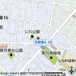 北海道札幌市豊平区月寒東４条17丁目12周辺の地図