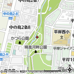 北海道札幌市豊平区中の島２条8丁目8周辺の地図