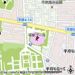 札幌市役所　スポーツ局施設平岸プール周辺の地図