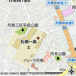 札幌第一高等学校周辺の地図