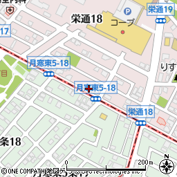 読売センター　厚別・東北通周辺の地図