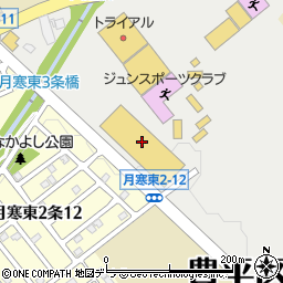スーパースポーツゼビオドーム札幌月寒店周辺の地図