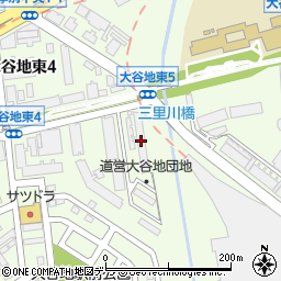 道営住宅大谷地団地Ｒ３号棟周辺の地図