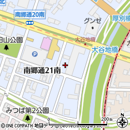 北海道札幌市白石区南郷通２１丁目南4-1周辺の地図