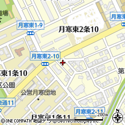 セブンイレブン札幌月寒東２条店周辺の地図