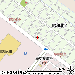 北海道釧路市昭和北2丁目8-4周辺の地図