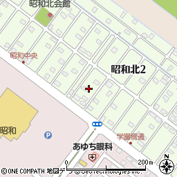 北海道釧路市昭和北2丁目8周辺の地図