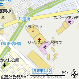 ダイソーブランチ札幌月寒店周辺の地図