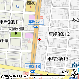 旭川信用金庫平岸支店周辺の地図