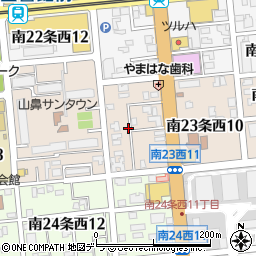 北海道札幌市中央区南２３条西周辺の地図