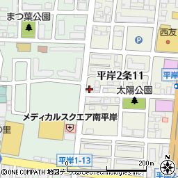 鍵の３６５日救急車　豊平周辺の地図