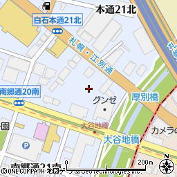 北海道札幌市白石区本通２１丁目南周辺の地図