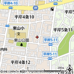 札幌市役所子ども未来局　子ども育成部東山小ミニ児童会館周辺の地図