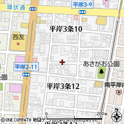 北海道札幌市豊平区平岸３条11丁目周辺の地図