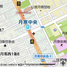 ファミリーマート月寒中央店周辺の地図
