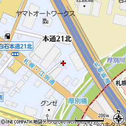 北海道札幌市白石区本通２１丁目北周辺の地図