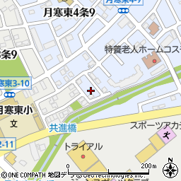 北海道札幌市豊平区月寒東４条10丁目10周辺の地図