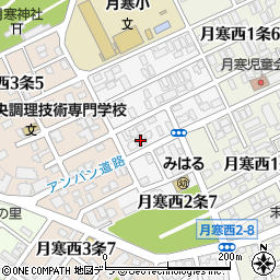 パークサイド月寒周辺の地図